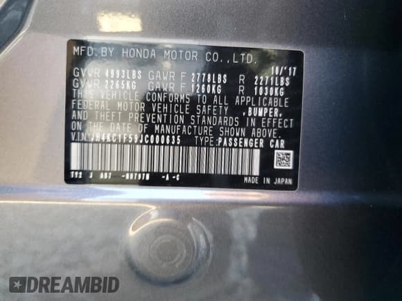 ✅ 2018 Acura RLX Technology • VIN: JH4KC1F59JC000635 • Lot: 87408455. Wystawiony na Copart z przebiegiem 150 716 mil. Bezpłatny archiwum sprzedaży aukcyjnych z USA i szczegółowy raport historii pojazdu na DreamBid. Zdjęcie 12.