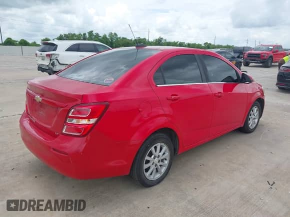 2017 Chevrolet Sonic LT with VIN 1G1JD5SB0H4110418, listed as a IAAI auction lot 42772365 with 126,651 mi miles and . Bid and sale history available at DreamBid. Image 4.