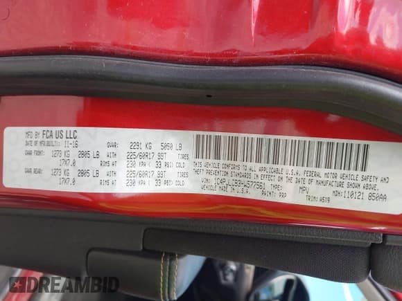 ✅ 2017 Jeep Cherokee Latitude • VIN: 1C4PJLCB3HW577561 • Lot: 43237670. Wystawiony na IAAI z przebiegiem 92 613 mil. Bezpłatny archiwum sprzedaży aukcyjnych z USA i szczegółowy raport historii pojazdu na DreamBid. Zdjęcie 9.