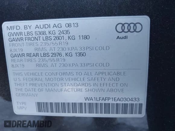 ✅ 2014 Audi Q5 Premium Plus • VIN: WA1LFAFP1EA030433 • Lot: 43544785. Wystawiony na IAAI z przebiegiem 118 615 mil. Bezpłatny archiwum sprzedaży aukcyjnych z USA i szczegółowy raport historii pojazdu na DreamBid. Zdjęcie 9.
