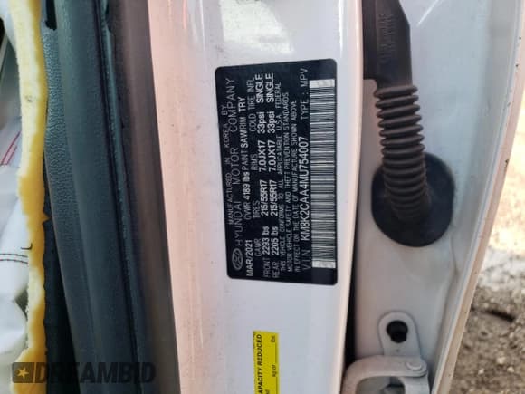 ✅ 2021 Hyundai Kona SEL • VIN: KM8K2CAA4MU754007 • Лот: 68514324. Опубликован ранее на Copart с пробегом Не указан. Бесплатный доступ к архиву аукционных продаж из США и подробный отчёт об истории автомобиля на DreamBid. Изображение 12.