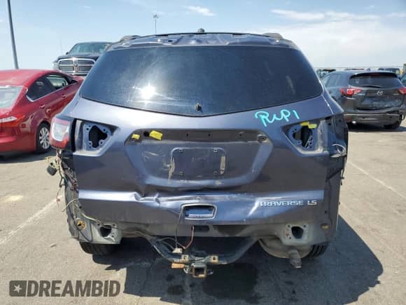 2013 Chevrolet Traverse LS with VIN 1GNKRFED0DJ118750, listed as a Copart auction lot 51963045 with 181,583 mi miles and Salvage title. Bid and sale history available at DreamBid. Image 6.