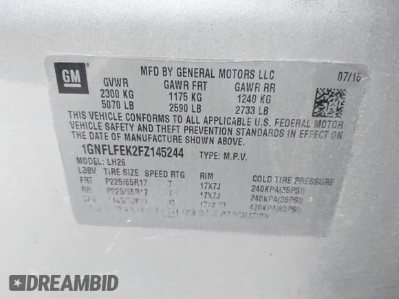 ✅ 2015 Chevrolet Equinox LT • VIN: 1GNFLFEK2FZ145244 • Lot: 43752269. Wystawiony na IAAI z przebiegiem 162 229 mil. Bezpłatny archiwum sprzedaży aukcyjnych z USA i szczegółowy raport historii pojazdu na DreamBid. Zdjęcie 9.