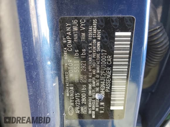 ✅ 2015 Hyundai Genesis 3.8L • VIN: KMHGN4JE2FU100017 • Lot: 87719125. Wystawiony na Copart z przebiegiem 125 773 mil. Bezpłatny archiwum sprzedaży aukcyjnych z USA i szczegółowy raport historii pojazdu na DreamBid. Zdjęcie 12.