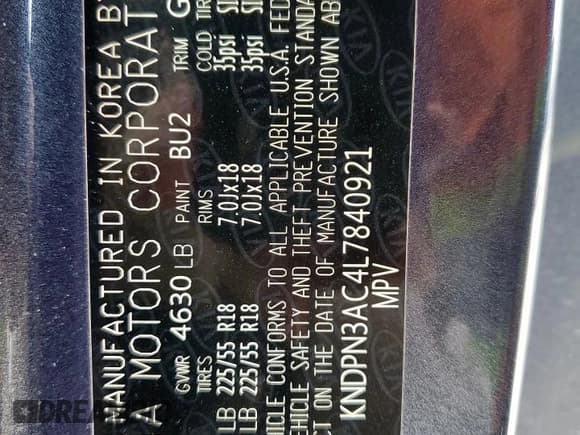 ✅ 2020 Kia Sportage EX • VIN: KNDPN3AC4L7840921 • Lot: 51478665. Wystawiony na Copart z przebiegiem 62 052 mil. Bezpłatny archiwum sprzedaży aukcyjnych z USA i szczegółowy raport historii pojazdu na DreamBid. Zdjęcie 15.