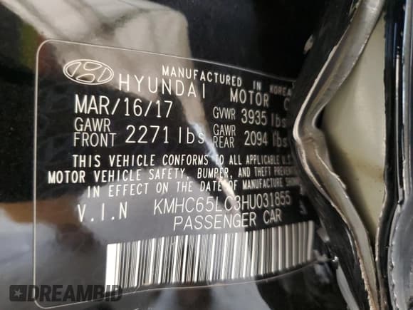 ✅ 2017 Hyundai Ioniq Blue • VIN: KMHC65LC3HU031855 • Lot: 44635665. Wystawiony na Copart z przebiegiem 57 373 mil. Bezpłatny archiwum sprzedaży aukcyjnych z USA i szczegółowy raport historii pojazdu na DreamBid. Zdjęcie 14.