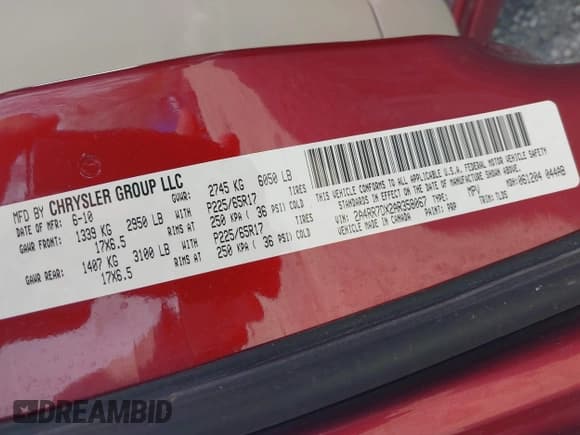 ✅ 2010 Chrysler Town & Country Limited • VIN: 2A4RR7DX2AR358067 • Lot: 42065257. Wystawiony na IAAI z przebiegiem 188 290 mil. Bezpłatny archiwum sprzedaży aukcyjnych z USA i szczegółowy raport historii pojazdu na DreamBid. Zdjęcie 9.