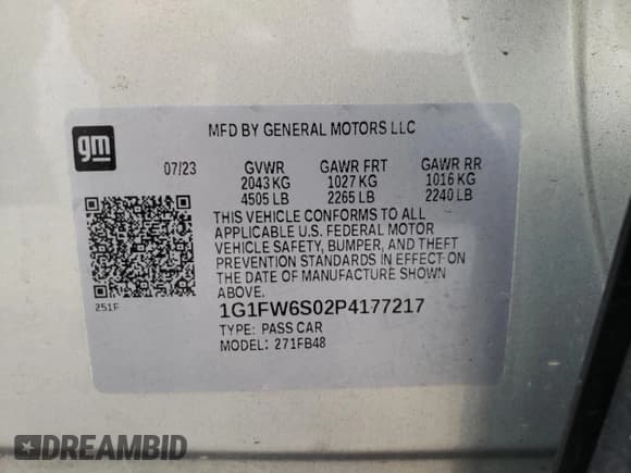 ✅ 2023 Chevrolet Bolt EV 1LT • VIN: 1G1FW6S02P4177217 • Lot: 74012704. Wystawiony na Copart z przebiegiem 17 219 mil. Bezpłatny archiwum sprzedaży aukcyjnych z USA i szczegółowy raport historii pojazdu na DreamBid. Zdjęcie 13.