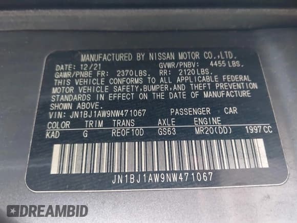 ✅ 2022 Nissan Rogue S • VIN: JN1BJ1AW9NW471067 • Лот: 43576221. Опубликован ранее на IAAI с пробегом 203 447 миль. Бесплатный доступ к архиву аукционных продаж из США и подробный отчёт об истории автомобиля на DreamBid. Изображение 9.