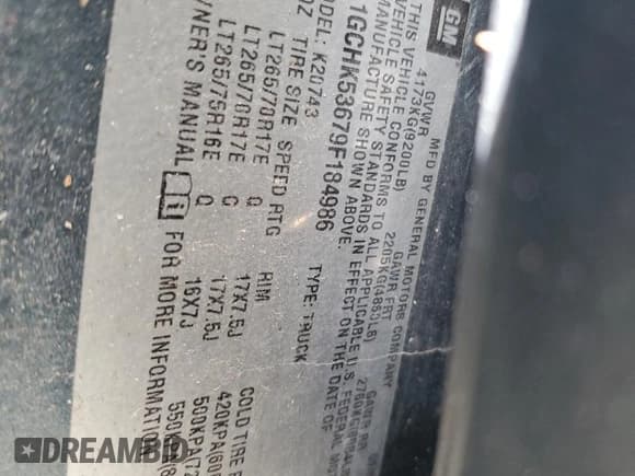 ✅ 2009 Chevrolet Silverado 2500HD LT • VIN: 1GCHK53679F184986 • Лот: 47047085. Опубликован ранее на Copart с пробегом 160 847 миль. Бесплатный доступ к архиву аукционных продаж из США и подробный отчёт об истории автомобиля на DreamBid. Изображение 13.