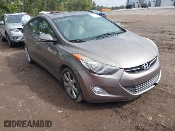 ✅ 2013 Hyundai Elantra GLS • VIN: 5NPDH4AE1DH417972 • Lot: 43300921. Listed on IAAI with 181,293 mi. Free auction sales archive from the USA and detailed vehicle history report at DreamBid. Image 1.