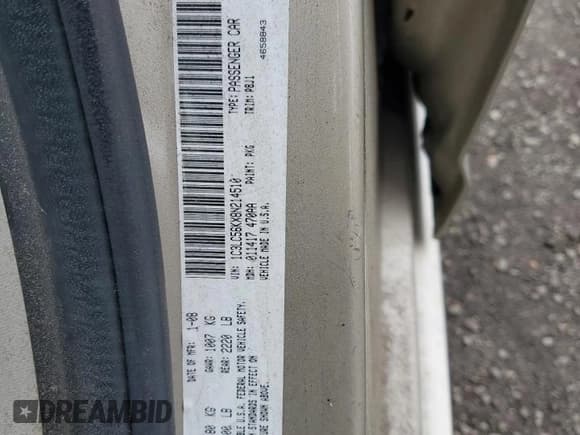 ✅ 2008 Chrysler Sebring Touring • VIN: 1C3LC56KX8N214510 • Lot: 69292745. Listed on Copart with 117,290 mi. Free auction sales archive from the USA and detailed vehicle history report at DreamBid. Image 12.