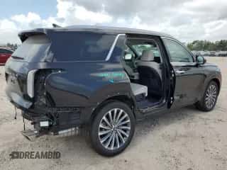 2024 Hyundai Palisade Calligraphy with VIN KM8R74GE4RU736887, listed as a Copart auction lot 58895734 with 1,040 mi miles and Salvage title. Bid and sale history available at DreamBid. Image 3.