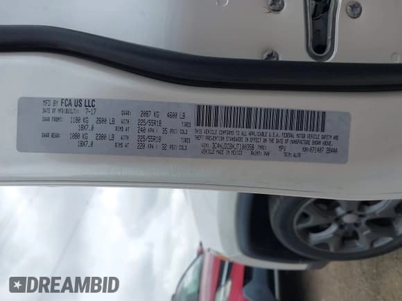 ✅ 2018 Jeep Compass Limited • VIN: 3C4NJDCBXJT100358 • Lot: 42107674. Listed on IAAI with 82,302 mi. Free auction sales archive from the USA and detailed vehicle history report at DreamBid. Image 9.