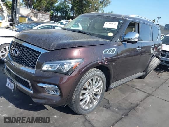 ✅ 2016 Infiniti QX80 • VIN: JN8AZ2NC1G9401091 • Lot: 42497807. Wystawiony na IAAI z przebiegiem 77 179 mil. Bezpłatny archiwum sprzedaży aukcyjnych z USA i szczegółowy raport historii pojazdu na DreamBid. Zdjęcie 2.