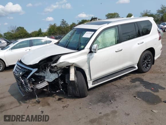 ✅ 2020 Lexus GX 460 Premium • VIN: JTJAM7BX1L5255627 • Lot: 43157075. Wystawiony na IAAI z przebiegiem 53 137 mil. Bezpłatny archiwum sprzedaży aukcyjnych z USA i szczegółowy raport historii pojazdu na DreamBid. Zdjęcie 2.