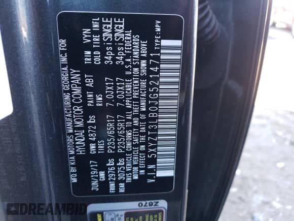 ✅ 2018 Hyundai Santa Fe 2.4L • VIN: 5XYZT3LB0JG521471 • Lot: 68947912. Wystawiony na Copart z przebiegiem 79 100 mil mil. Skorzystaj z bezpłatnego archiwum sprzedaży aukcyjnych z USA i zobacz szczegółowy raport historii pojazdu na DreamBid. Zdjęcie 13.