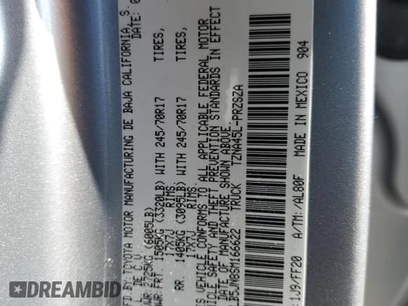 ✅ 2025 Toyota Tacoma TRD Off Road • VIN: 3TMLB5JN8SM166622 • Lot: 85426805. Listed on Copart with 7,406 mi. Free auction sales archive from the USA and detailed vehicle history report at DreamBid. Image 12.