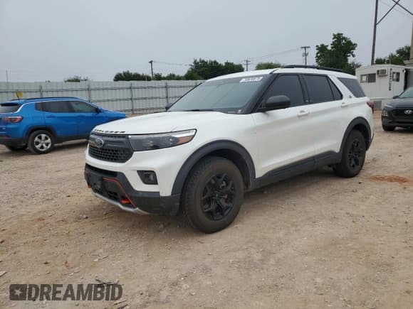 ✅ 2021 Ford Explorer Timberline • VIN: 1FMSK8JH3MGC27018 • Лот: 70820875. Опубликован ранее на Copart с пробегом 76 492 миль. Бесплатный доступ к архиву аукционных продаж из США и подробный отчёт об истории автомобиля на DreamBid. Изображение 1.