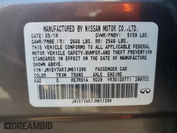 ✅ 2018 Infiniti Q50 Luxe • VIN: JN1EV7AR7JM611296 • Lot: 68939055. Wystawiony na Copart z przebiegiem 75 562 mil. Bezpłatny archiwum sprzedaży aukcyjnych z USA i szczegółowy raport historii pojazdu na DreamBid. Zdjęcie 12.