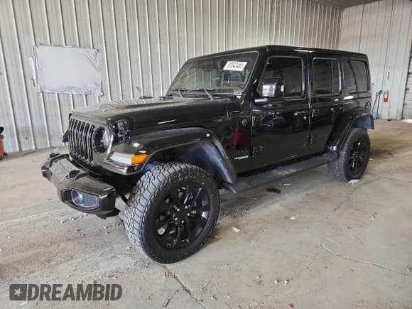 ✅ 2022 Jeep Wrangler Unlimited Sahara Altitude • VIN: 1C4HJXEG7NW111230 • Лот: 92043455. Опубликован ранее на Copart с пробегом 54 336 миль. Бесплатный доступ к архиву аукционных продаж из США и подробный отчёт об истории автомобиля на DreamBid. Изображение 1.
