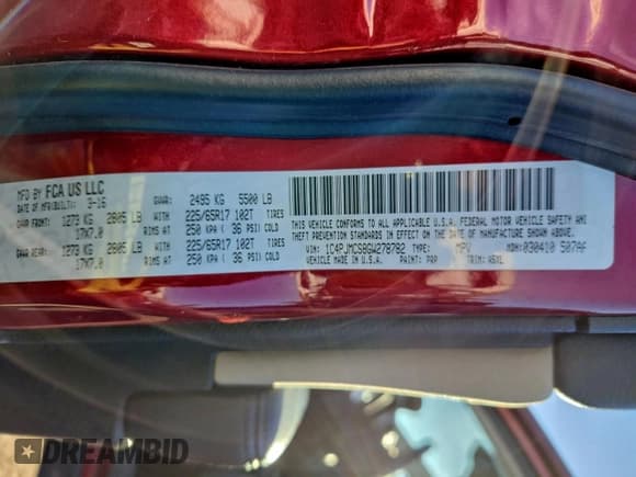 ✅ 2016 Jeep Cherokee Latitude • VIN: 1C4PJMCS8GW278782 • Лот: 94311375. Опубликован ранее на Copart с пробегом 103 492 миль. Бесплатный доступ к архиву аукционных продаж из США и подробный отчёт об истории автомобиля на DreamBid. Изображение 13.