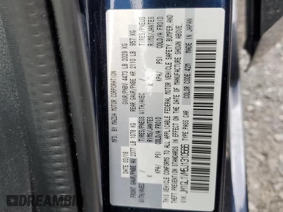 ✅ 2018 Mazda 6 Touring • VIN: JM1GL1VM5J1310566 • Lot: 90981565. Wystawiony na Copart z przebiegiem 143 374 mil. Bezpłatny archiwum sprzedaży aukcyjnych z USA i szczegółowy raport historii pojazdu na DreamBid. Zdjęcie 12.