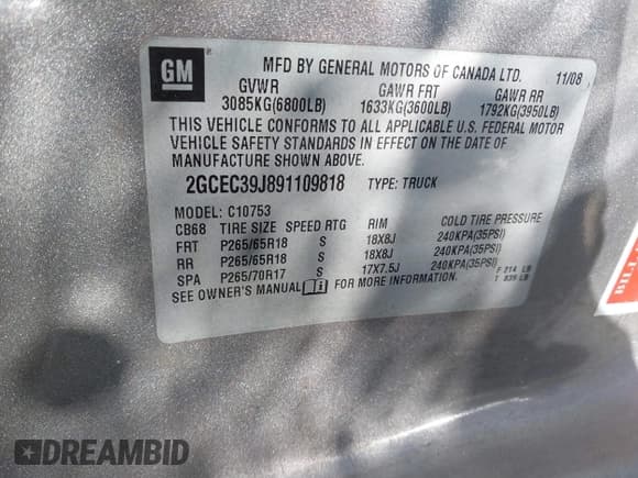 ✅ 2009 Chevrolet Silverado 1500 • VIN: 2GCEC39J891109818 • Lot: 41302124. Wystawiony na IAAI z przebiegiem Nie podano. Bezpłatny archiwum sprzedaży aukcyjnych z USA i szczegółowy raport historii pojazdu na DreamBid. Zdjęcie 9.