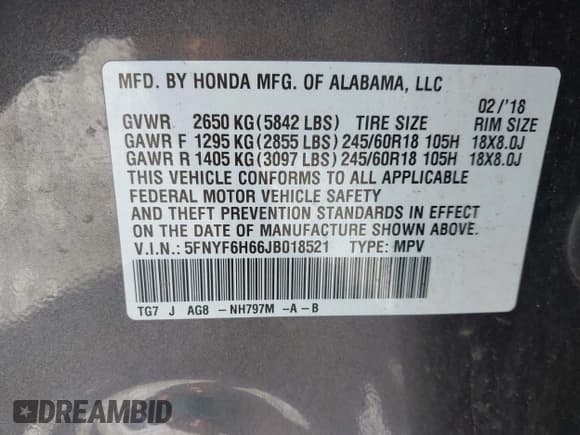 ✅ 2018 Honda Pilot EX-L • VIN: 5FNYF6H66JB018521 • Lot: 43040543. Wystawiony na IAAI z przebiegiem 113 005 mil. Bezpłatny archiwum sprzedaży aukcyjnych z USA i szczegółowy raport historii pojazdu na DreamBid. Zdjęcie 9.