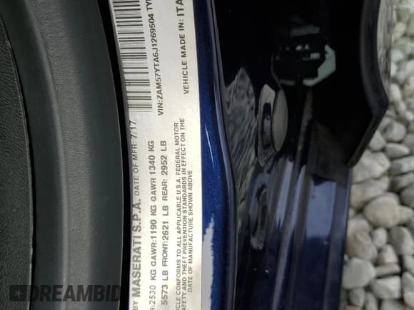 ✅ 2018 Maserati Ghibli S Q4 • VIN: ZAM57YTA6J1269504 • Lot: 70627675. Wystawiony na Copart z przebiegiem 66 869 mil. Bezpłatny archiwum sprzedaży aukcyjnych z USA i szczegółowy raport historii pojazdu na DreamBid. Zdjęcie 13.