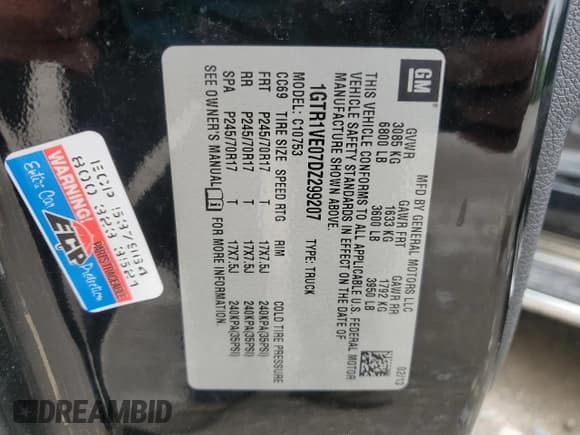 ✅ 2013 GMC Sierra 1500 SLE • VIN: 1GTR1VE07DZ299207 • Lot: 64427205. Wystawiony na Copart z przebiegiem 102 048 mil. Bezpłatny archiwum sprzedaży aukcyjnych z USA i szczegółowy raport historii pojazdu na DreamBid. Zdjęcie 12.