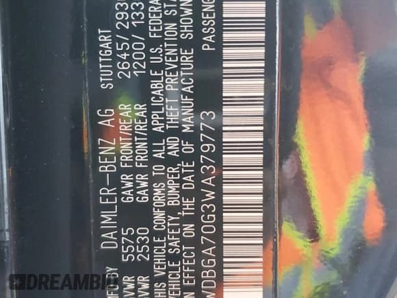 ✅ 1998 Mercedes-Benz CL • VIN: WDBGA70G3WA379773 • Lot: 63527254. Wystawiony na Copart z przebiegiem 105 214 mil. Bezpłatny archiwum sprzedaży aukcyjnych z USA i szczegółowy raport historii pojazdu na DreamBid. Zdjęcie 12.