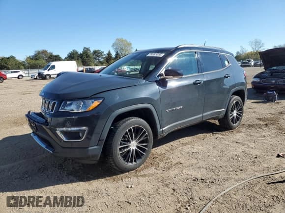 ✅ 2018 Jeep Compass Limited • VIN: 3C4NJDCB2JT342786 • Lot: 89885385. Listed on Copart with 63,975 mi. Free auction sales archive from the USA and detailed vehicle history report at DreamBid. Image 1.