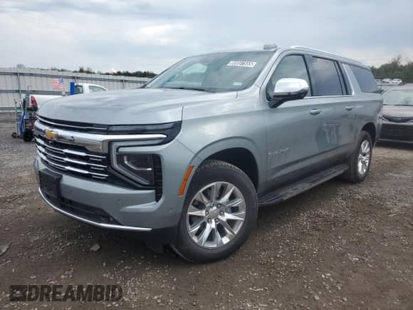 2025 Chevrolet Suburban Premier with VIN 1GNS6FRD3SR248765, listed as a Copart auction lot 80897555 with 23,012 mi miles and Clean title. Bid and sale history available at DreamBid. Image 1.