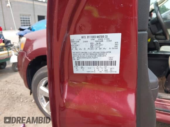 2010 Mercury Mariner Premier with VIN 4M2CN9HG2AKJ12271, listed as a IAAI auction lot 42896746 with 229,869 mi miles and . Bid and sale history available at DreamBid. Image 9.