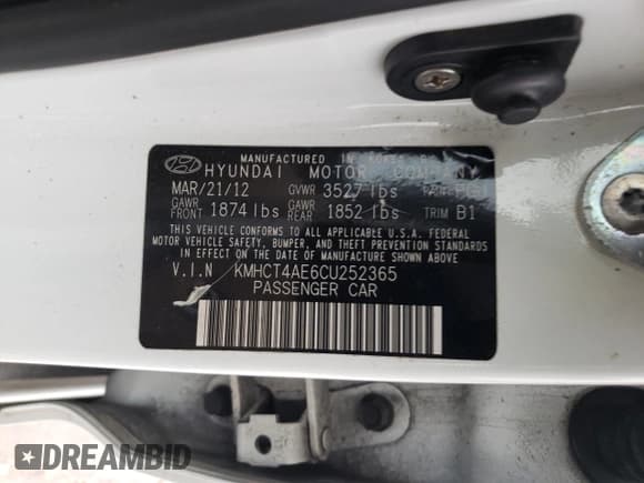 ✅ 2012 Hyundai Accent GLS • VIN: KMHCT4AE6CU252365 • Лот: 80732184. Опубликован ранее на Copart с пробегом 147 518 миль. Бесплатный доступ к архиву аукционных продаж из США и подробный отчёт об истории автомобиля на DreamBid. Изображение 12.