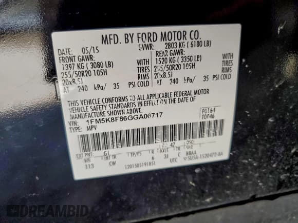 ✅ 2016 Ford Explorer Limited • VIN: 1FM5K8F86GGA06717 • Lot: 94394235. Wystawiony na Copart z przebiegiem 173 437 mil. Bezpłatny archiwum sprzedaży aukcyjnych z USA i szczegółowy raport historii pojazdu na DreamBid. Zdjęcie 13.