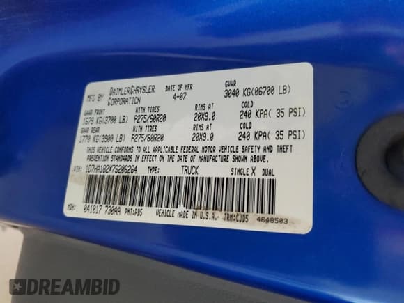 ✅ 2007 Dodge 1500 SLT • VIN: 1D7HA182X7S206264 • Лот: 78800304. Опубликован ранее на Copart с пробегом 230 515 миль. Бесплатный доступ к архиву аукционных продаж из США и подробный отчёт об истории автомобиля на DreamBid. Изображение 14.