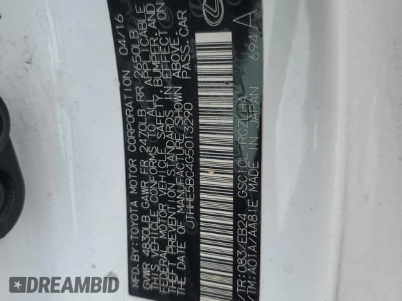 ✅ 2016 Lexus RC 350 F Sport • VIN: JTHHE5BC4G5013290 • Lot: 92609445. Wystawiony na Copart z przebiegiem 92 547 mil. Bezpłatny archiwum sprzedaży aukcyjnych z USA i szczegółowy raport historii pojazdu na DreamBid. Zdjęcie 12.