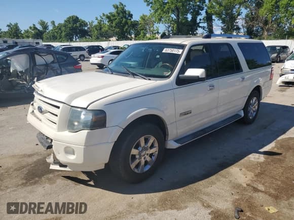 ✅ 2008 Ford Expedition Max Limited • VIN: 1FMFK19568LA68477 • Lot: 63758175. Listed on Copart with 226,695 mi. Free auction sales archive from the USA and detailed vehicle history report at DreamBid. Image 1.