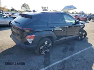 2024 Hyundai Kona SEL with VIN KM8HC3ABXRU120305, listed as a Copart auction lot 42538775 with 9,259 mi miles and Salvage title. Bid and sale history available at DreamBid. Image 3.