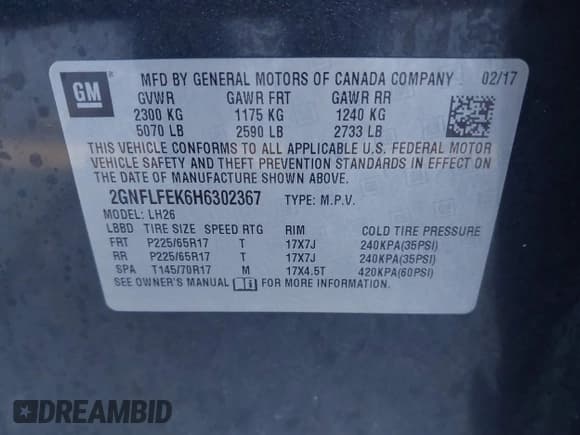 ✅ 2017 Chevrolet Equinox LT • VIN: 2GNFLFEK6H6302367 • Lot: 43471002. Wystawiony na IAAI z przebiegiem 84 640 mil. Bezpłatny archiwum sprzedaży aukcyjnych z USA i szczegółowy raport historii pojazdu na DreamBid. Zdjęcie 9.