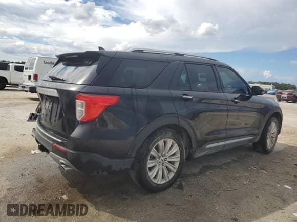 2022 Ford Explorer Limited with VIN 1FMSK7FH1NGA44124, listed as a Copart auction lot 83870445 with 145,647 mi miles and Salvage title. Bid and sale history available at DreamBid. Image 3.