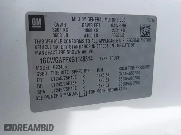 ✅ 2016 Chevrolet Express Cargo • VIN: 1GCWGAFFXG1148314 • Lot: 42993018. Listed on IAAI with 113,181 mi. Free auction sales archive from the USA and detailed vehicle history report at DreamBid. Image 9.
