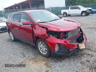 2024 Chevrolet Equinox LT with VIN 3GNAXUEG0RS100495, listed as a IAAI auction lot 42849456 with 20,212 mi miles and . Bid and sale history available at DreamBid. Image 1.