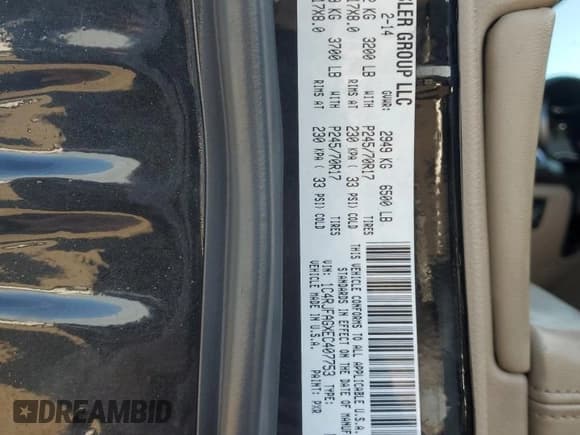 ✅ 2014 Jeep Grand Cherokee Laredo • VIN: 1C4RJFAGXEC407753 • Lot: 90607545. Listed on Copart with 146,673 mi. Free auction sales archive from the USA and detailed vehicle history report at DreamBid. Image 13.