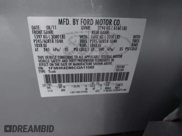 ✅ 2012 Ford Explorer XLT • VIN: 1FMHK8D86CGA11085 • Lot: 43521342. Wystawiony na IAAI z przebiegiem 198 093 mil. Bezpłatny archiwum sprzedaży aukcyjnych z USA i szczegółowy raport historii pojazdu na DreamBid. Zdjęcie 9.