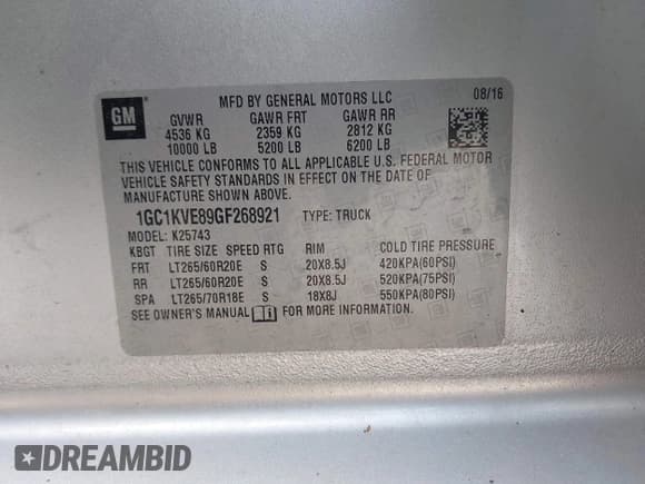 ✅ 2016 Chevrolet Silverado 2500HD LT • VIN: 1GC1KVE89GF268921 • Лот: 42050753. Опубликован ранее на IAAI с пробегом 194 180 миль. Бесплатный доступ к архиву аукционных продаж из США и подробный отчёт об истории автомобиля на DreamBid. Изображение 9.