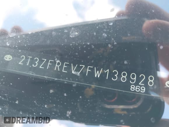 ✅ 2015 Toyota RAV4 LE • VIN: 2T3ZFREV7FW138928 • Лот: 43552380. Опубликован ранее на IAAI с пробегом 57 911 миль. Бесплатный доступ к архиву аукционных продаж из США и подробный отчёт об истории автомобиля на DreamBid. Изображение 9.