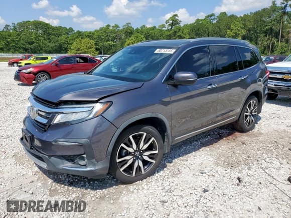 ✅ 2019 Honda Pilot Touring 7-Passenger • VIN: 5FNYF5H63KB043131 • Lot: 80713755. Wystawiony na Copart z przebiegiem 77 685 mil. Bezpłatny archiwum sprzedaży aukcyjnych z USA i szczegółowy raport historii pojazdu na DreamBid. Zdjęcie 1.